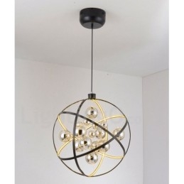 Designer Touch Decorative Diameter 50CM 80CM Vintage Globe Chandelier Rusty Colour Pendant Light