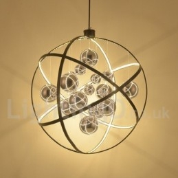 Designer Touch Decorative Diameter 50CM 80CM Vintage Globe Chandelier Rusty Colour Pendant Light