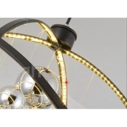 Designer Touch Decorative Diameter 50CM 80CM Vintage Globe Chandelier Rusty Colour Pendant Light