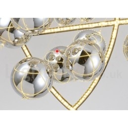 Designer Touch Decorative Diameter 50CM 80CM Vintage Globe Chandelier Rusty Colour Pendant Light