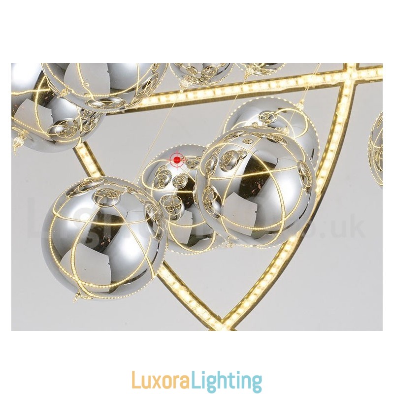 Designer Touch Decorative Diameter 50CM 80CM Vintage Globe Chandelier Rusty Colour Pendant Light