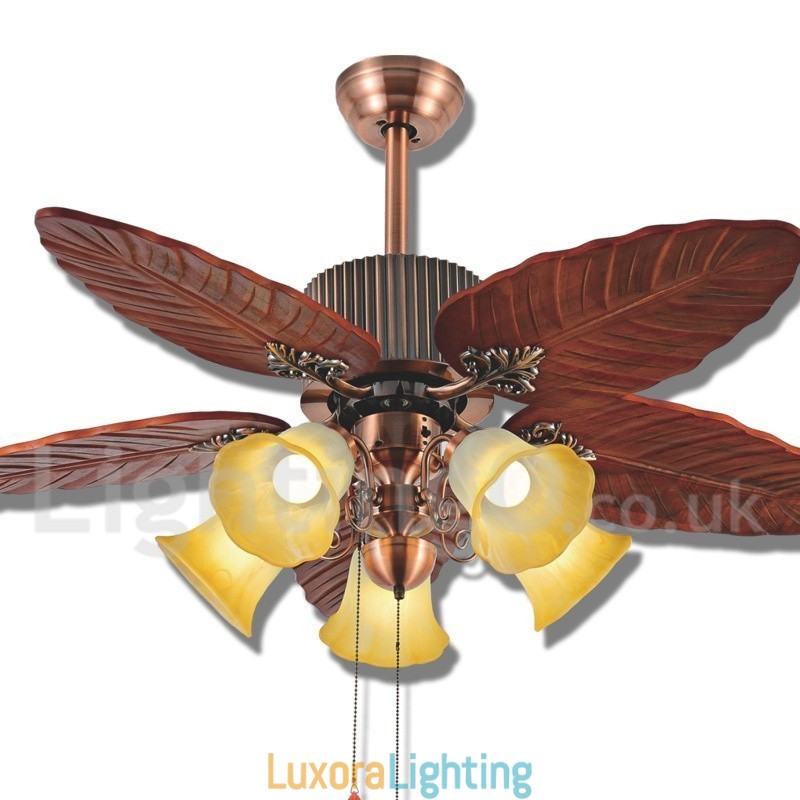Designer Touch Decorative 48" Country Retro Rustic Lodge Vintage Ceiling Fan