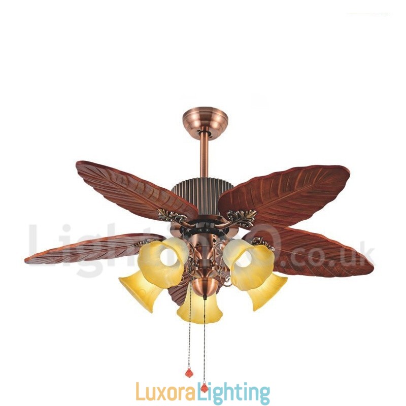 Designer Touch Decorative 48" Country Retro Rustic Lodge Vintage Ceiling Fan