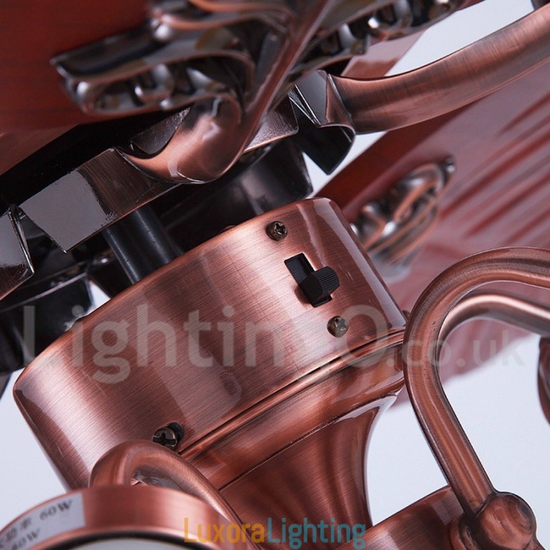 Designer Touch Decorative 48" Country Retro Rustic Lodge Vintage Ceiling Fan