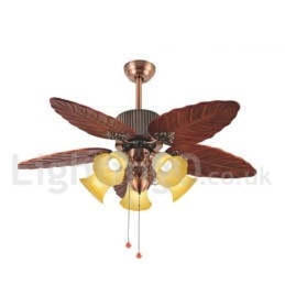 Designer Touch Decorative 48" Country Retro Rustic Lodge Vintage Ceiling Fan
