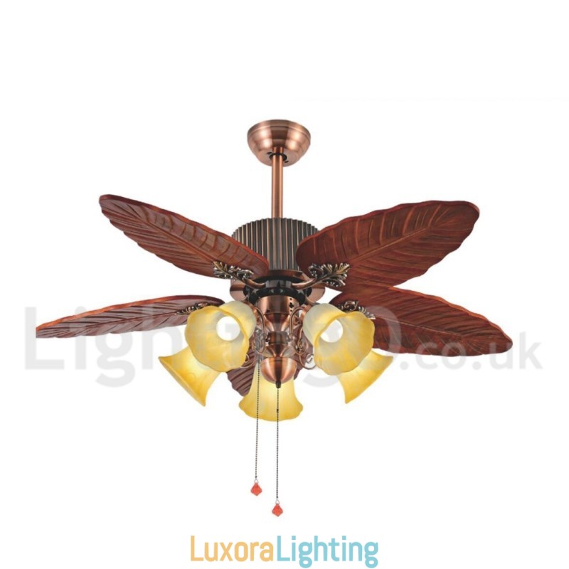 Designer Touch Decorative 48" Country Retro Rustic Lodge Vintage Ceiling Fan