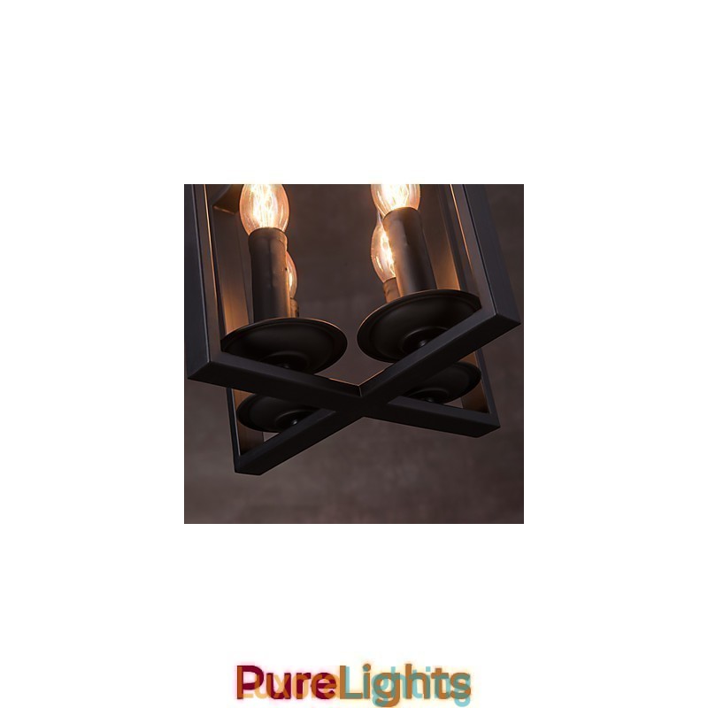 Designer Touch Decorative 4 Light Vintage Minimalist Iron Painting Pendant Light