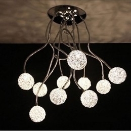 Designer Touch Decorative Simple Iron Ceiling Round Iron Creative lamp lamp Aluminum Wire lamp