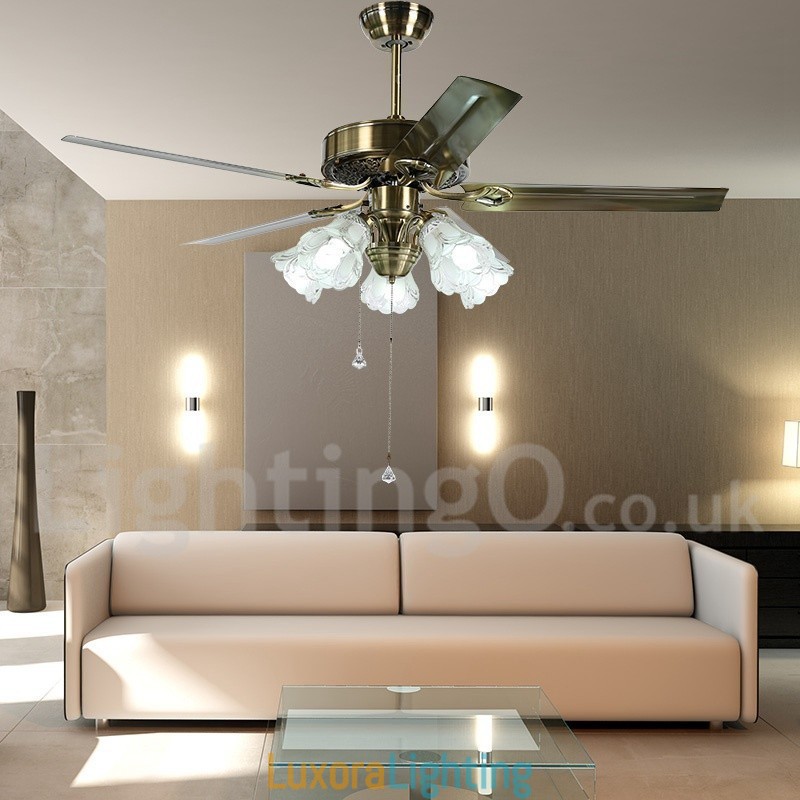 Designer Touch Decorative 52" European Style Vintage Ceiling Fan