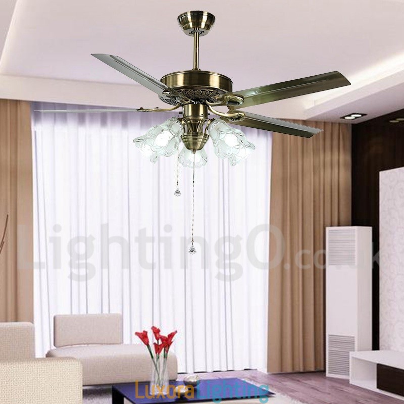 Designer Touch Decorative 52" European Style Vintage Ceiling Fan