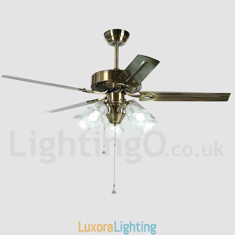 Designer Touch Decorative 52" European Style Vintage Ceiling Fan