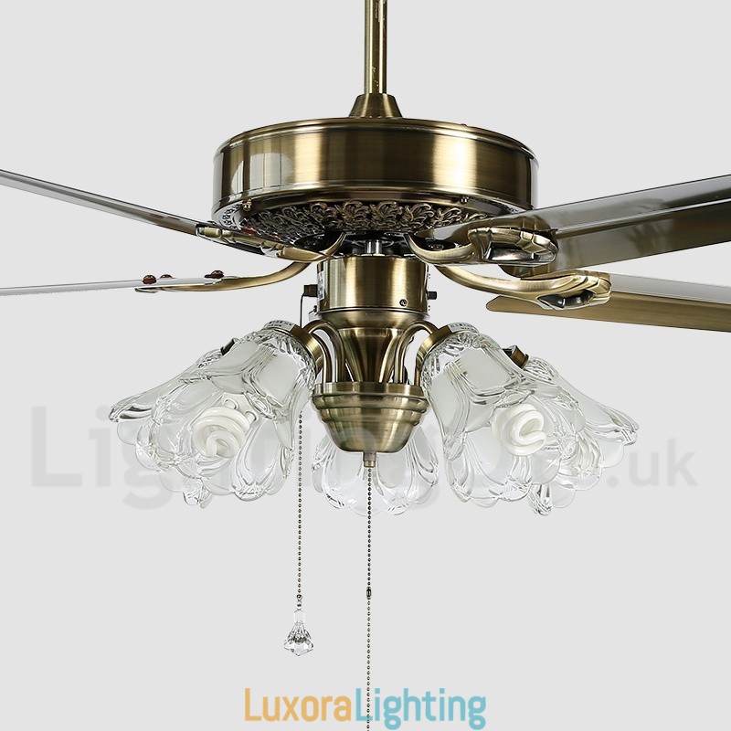 Designer Touch Decorative 52" European Style Vintage Ceiling Fan