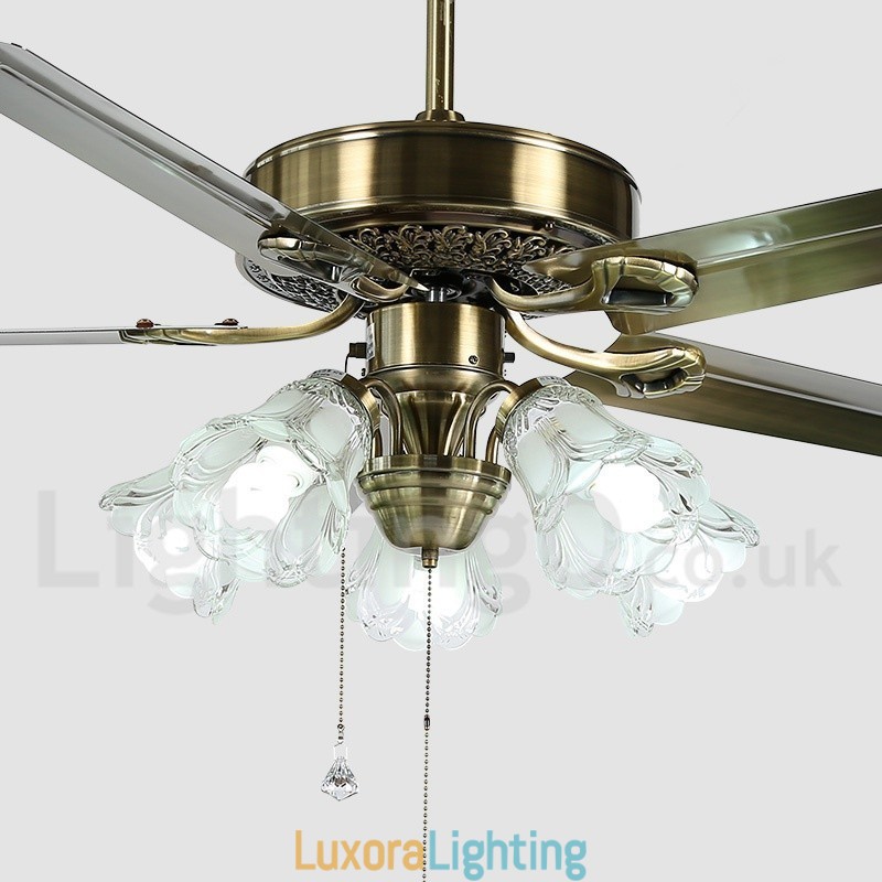 Designer Touch Decorative 52" European Style Vintage Ceiling Fan
