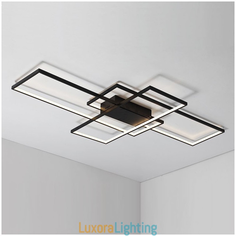 Designer Touch Decorative Modern Comtemporary Alumilium Painting Ceiling Light Flush Mount Light with Remoter Dimmer Also Can Be Used As Wall Light