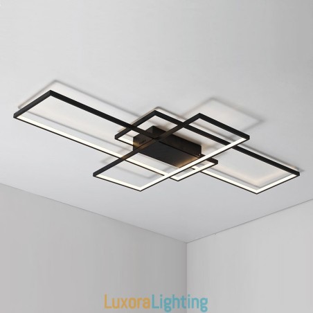 Designer Touch Decorative Modern Comtemporary Alumilium Painting Ceiling Light Flush Mount Light with Remoter Dimmer Also Can Be Used As Wall Light