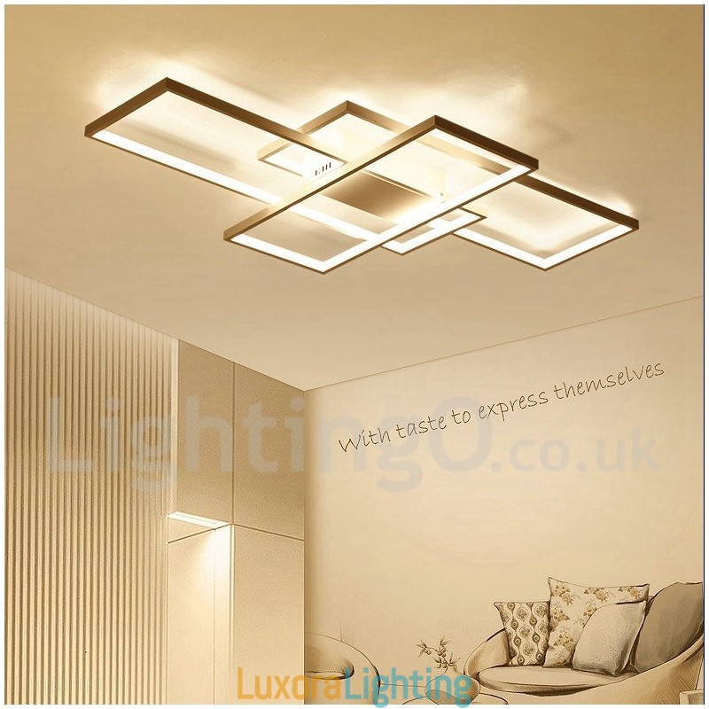 Designer Touch Decorative Modern Comtemporary Alumilium Painting Ceiling Light Flush Mount Light with Remoter Dimmer Also Can Be Used As Wall Light