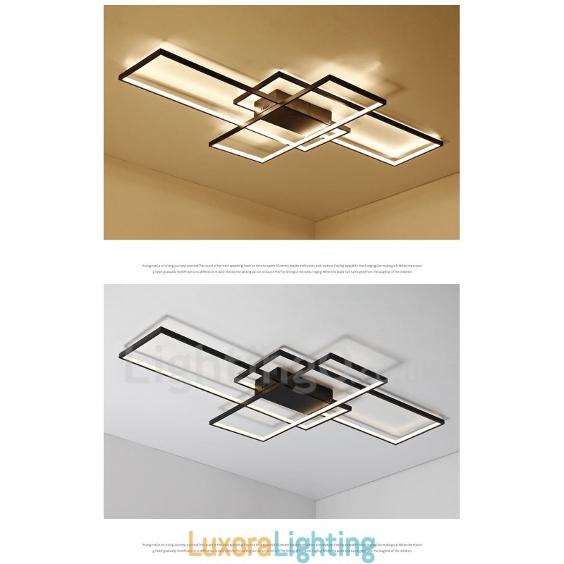 Designer Touch Decorative Modern Comtemporary Alumilium Painting Ceiling Light Flush Mount Light with Remoter Dimmer Also Can Be Used As Wall Light