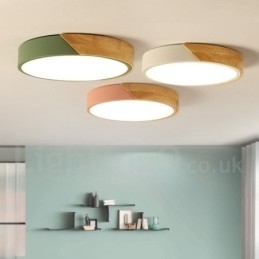 Designer Touch Decorative Modern Contemporary Steel Wood Lighting Ceiling Light