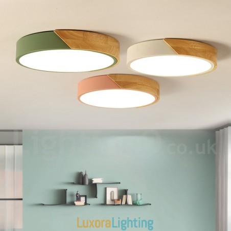 Designer Touch Decorative Modern Contemporary Steel Wood Lighting Ceiling Light