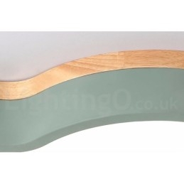 Designer Touch Decorative Macaron Multicolor Modern Contemporary Steel Flush Wood Light Ceiling Light