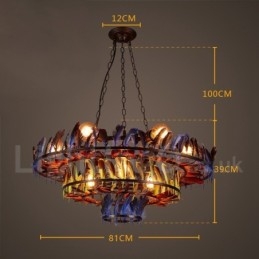 Designer Touch Decorative Retro Steel Lighting Store Pendant Chandelier Light