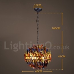 Designer Touch Decorative Retro Steel Lighting Store Pendant Chandelier Light