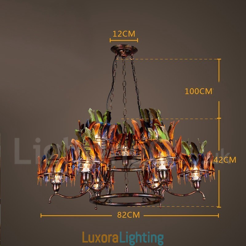 Designer Touch Decorative Retro Steel Lighting Store Pendant Chandelier Light