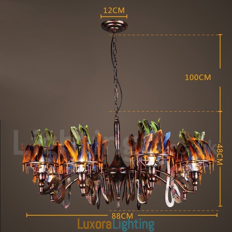 Designer Touch Decorative Retro Steel Lighting Store Pendant Chandelier Light