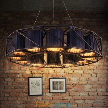 Designer Touch Decorative Industrial Style Steel Lighting Store Pendant Chandelier Light