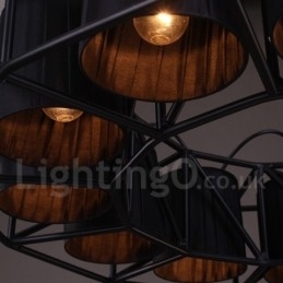 Designer Touch Decorative Industrial Style Steel Lighting Store Pendant Chandelier Light