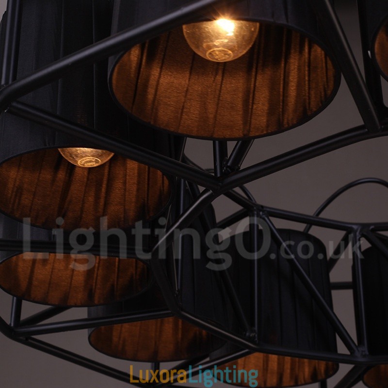 Designer Touch Decorative Industrial Style Steel Lighting Store Pendant Chandelier Light