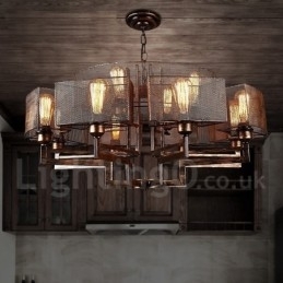 Designer Touch Decorative Industrial Style Steel Lighting Store Pendant Chandelier Light