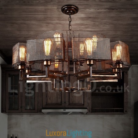 Designer Touch Decorative Industrial Style Steel Lighting Store Pendant Chandelier Light