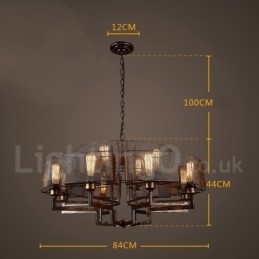 Designer Touch Decorative Industrial Style Steel Lighting Store Pendant Chandelier Light