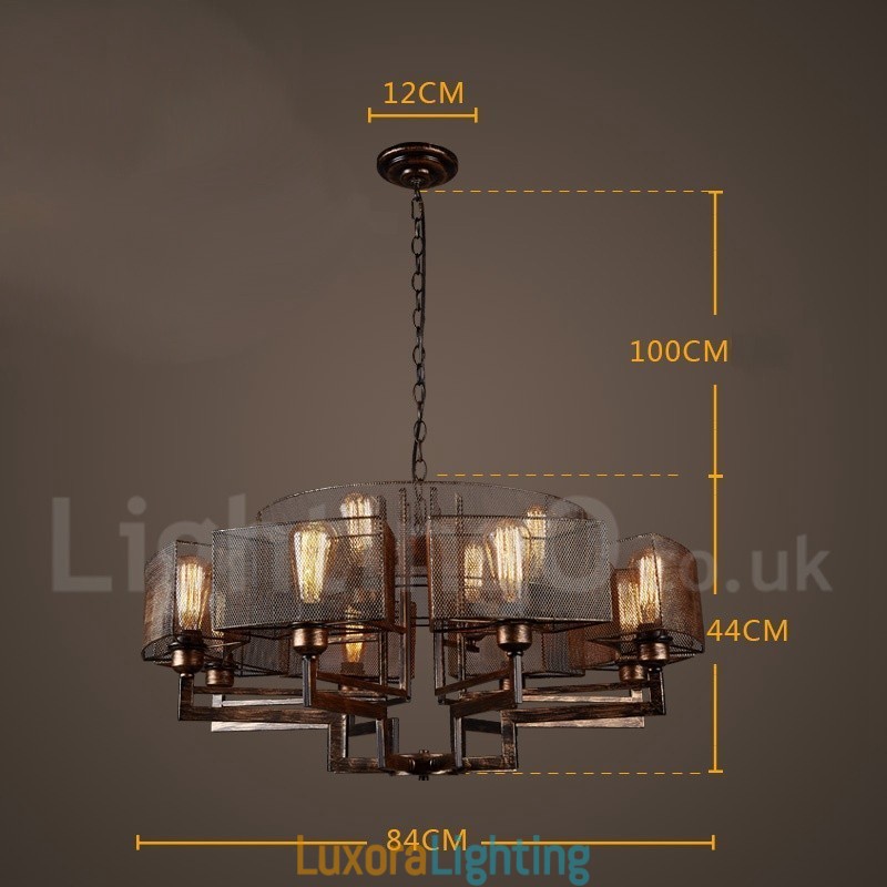 Designer Touch Decorative Industrial Style Steel Lighting Store Pendant Chandelier Light