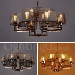 Designer Touch Decorative Industrial Style Steel Lighting Store Pendant Chandelier Light