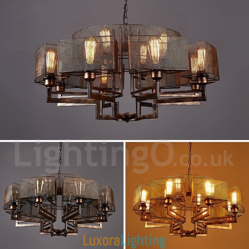 Designer Touch Decorative Industrial Style Steel Lighting Store Pendant Chandelier Light