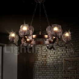 Designer Touch Decorative Industrial Style Steel Lighting Store Pendant Chandelier Light