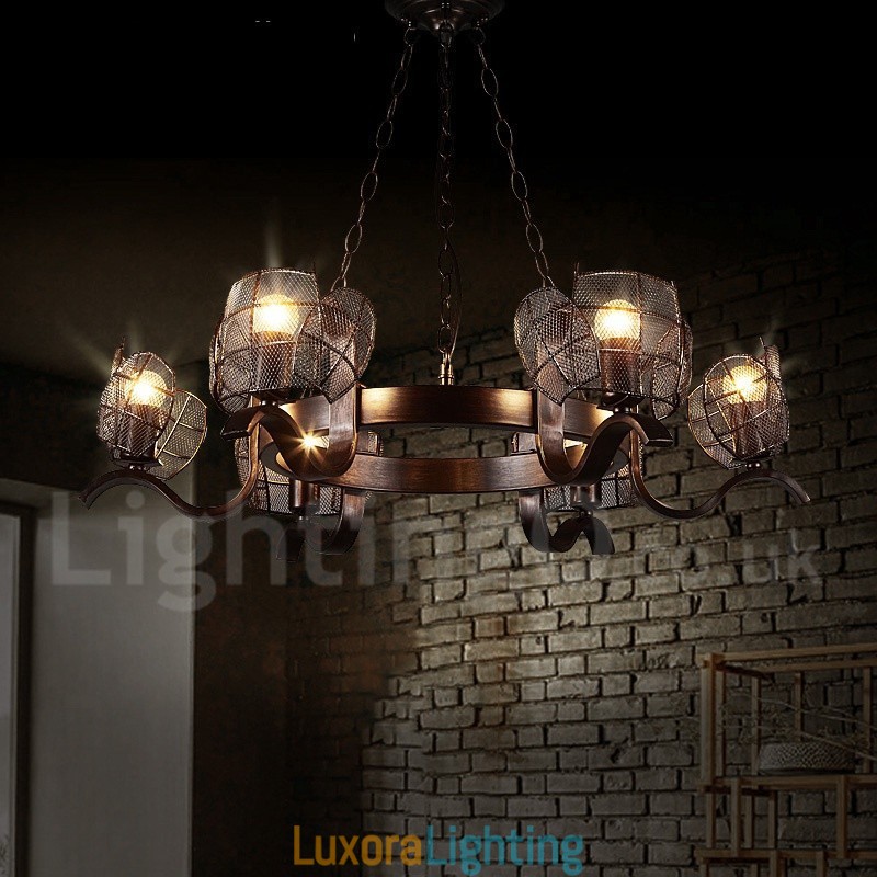 Designer Touch Decorative Industrial Style Steel Lighting Store Pendant Chandelier Light