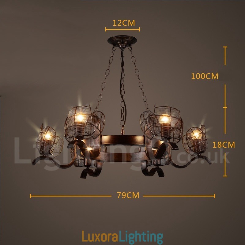 Designer Touch Decorative Industrial Style Steel Lighting Store Pendant Chandelier Light