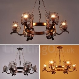 Designer Touch Decorative Industrial Style Steel Lighting Store Pendant Chandelier Light
