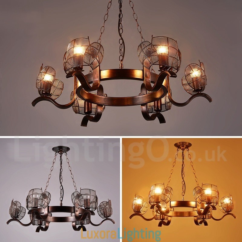Designer Touch Decorative Industrial Style Steel Lighting Store Pendant Chandelier Light