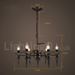 Designer Touch Decorative Industrial Style Steel Lighting Store Pendant Chandelier Light