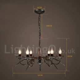 Designer Touch Decorative Industrial Style Steel Lighting Store Pendant Chandelier Light