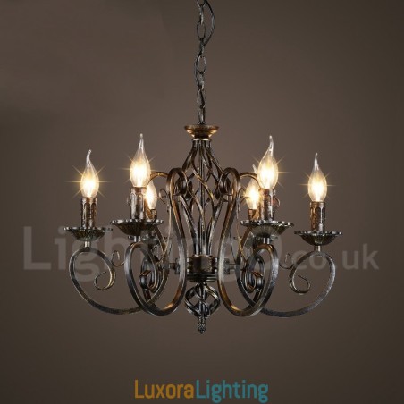 Designer Touch Decorative Industrial Style Steel Lighting Store Pendant Chandelier Light