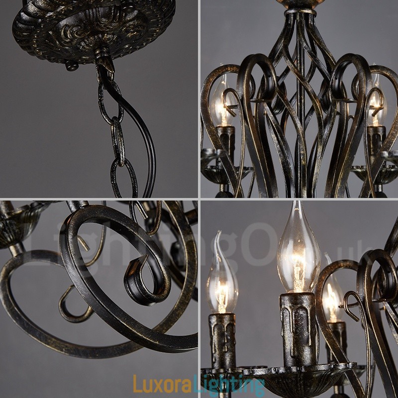 Designer Touch Decorative Industrial Style Steel Lighting Store Pendant Chandelier Light