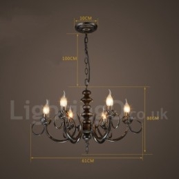 Designer Touch Decorative Industrial Style Steel Lighting Store Pendant Chandelier Light