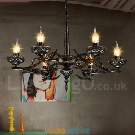 Designer Touch Decorative Industrial Style Steel Lighting Store Pendant Chandelier Light