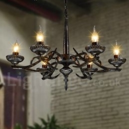 Designer Touch Decorative Industrial Style Steel Lighting Store Pendant Chandelier Light