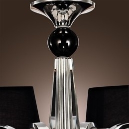 Designer Touch Decorative Vintage Chandelier 4 Light Classic Fabric Metal Painting